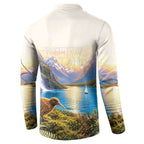 New Zealand Flag Button Sweatshirt Scenic Nature