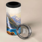 New Zealand Flag 4 in 1 Can Cooler Tumbler Scenic Nature