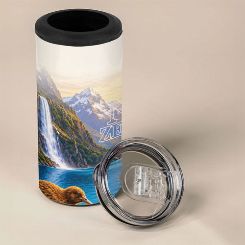 New Zealand Flag 4 in 1 Can Cooler Tumbler Scenic Nature