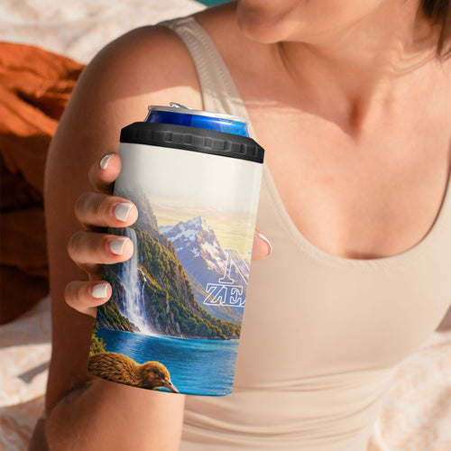 New Zealand Flag 4 in 1 Can Cooler Tumbler Scenic Nature