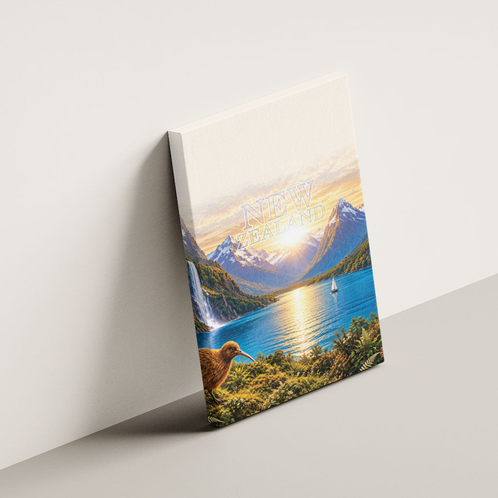 New Zealand Flag Canvas Wall Art Scenic Nature