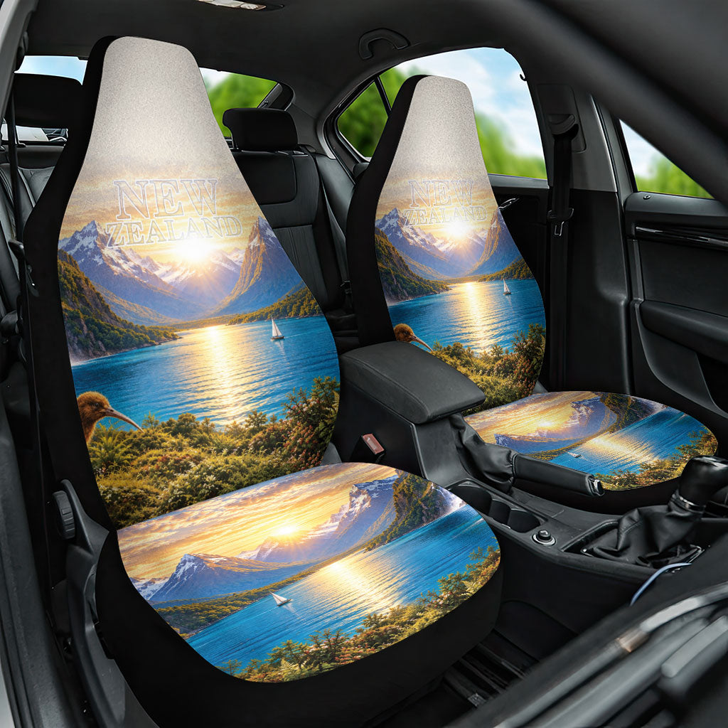 New Zealand Flag Car Seat Cover Scenic Nature
