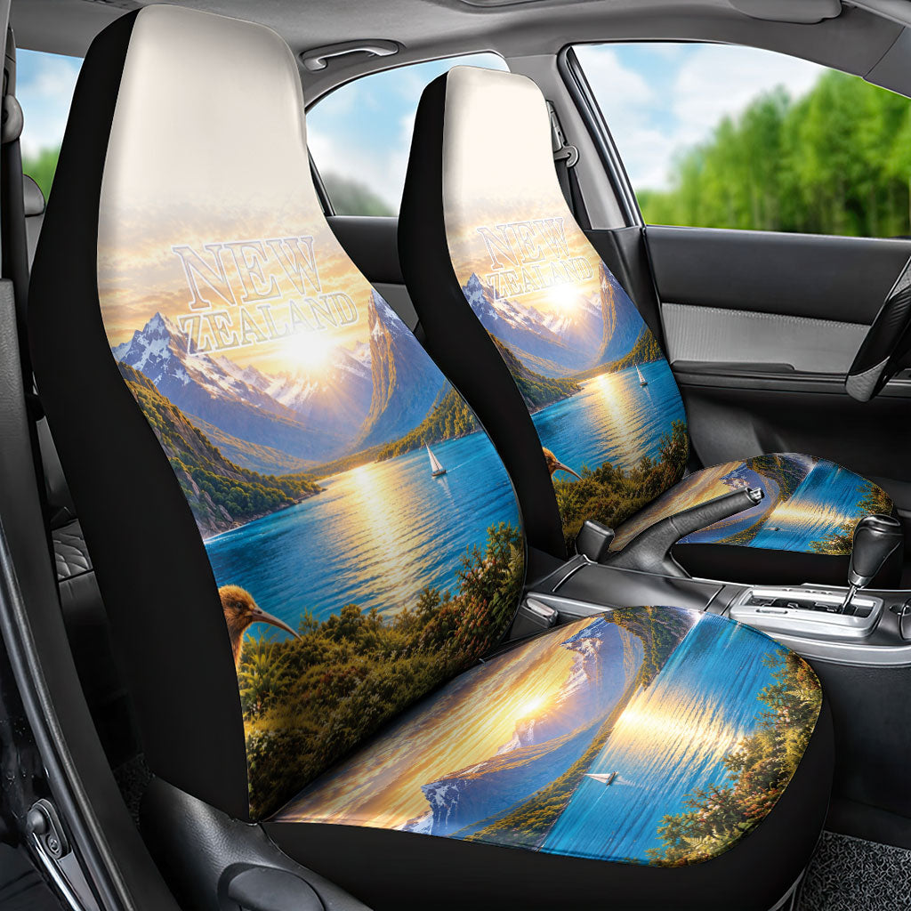 New Zealand Flag Car Seat Cover Scenic Nature