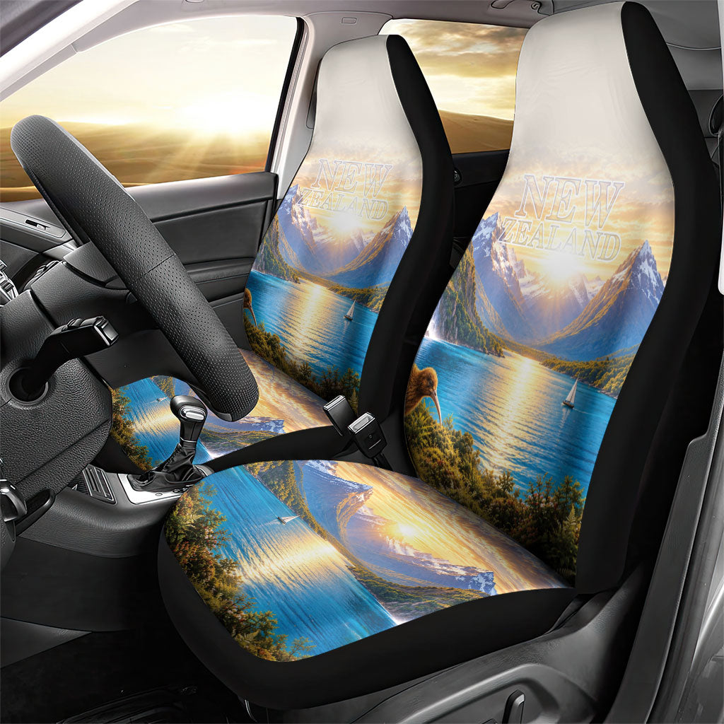 New Zealand Flag Car Seat Cover Scenic Nature