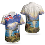 New Zealand Flag Couples Matching Off Shoulder Maxi Dress and Hawaiian Shirt Scenic Nature