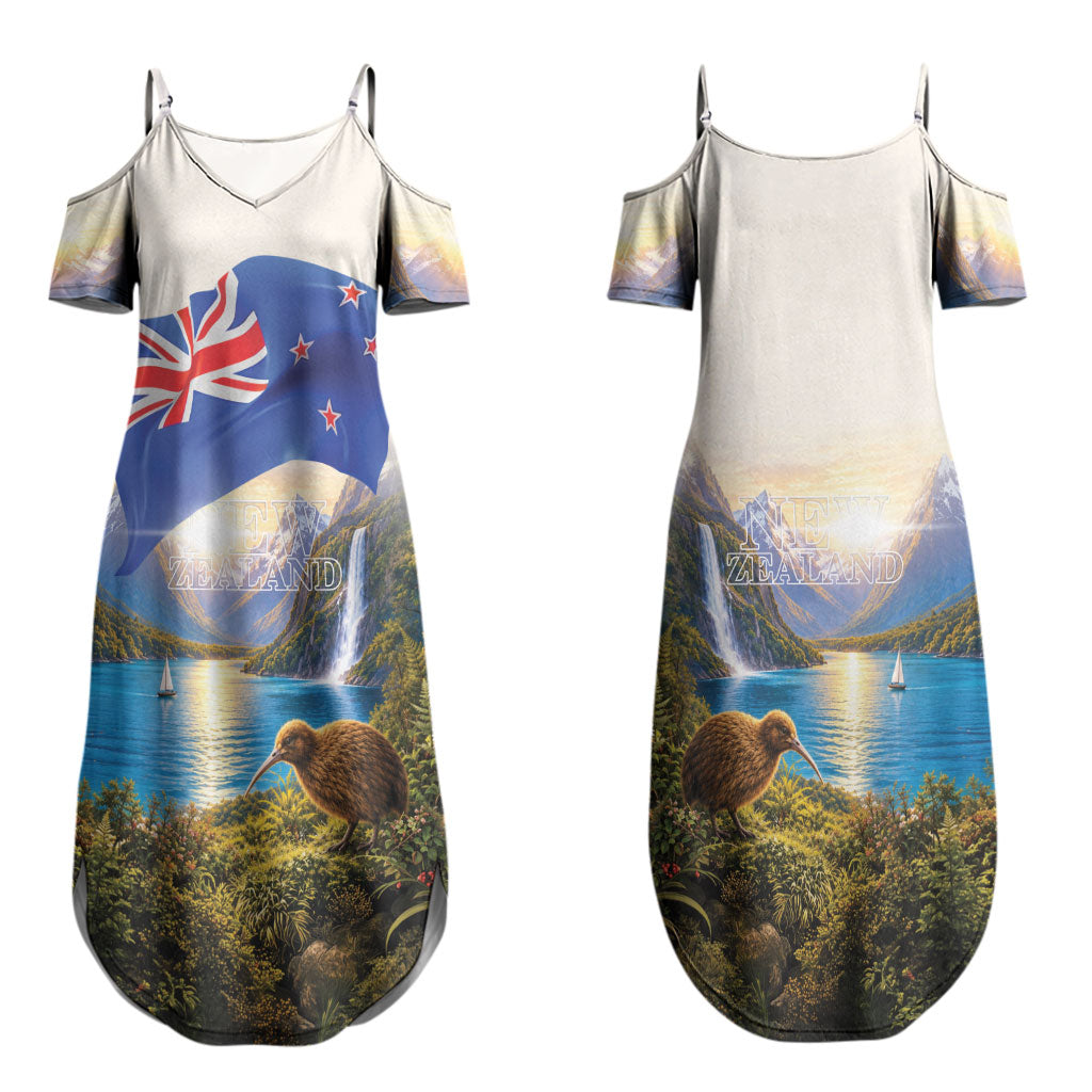 New Zealand Flag Couples Matching Summer Maxi Dress and Hawaiian Shirt Scenic Nature