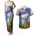 New Zealand Flag Couples Matching Tank Maxi Dress and Hawaiian Shirt Scenic Nature