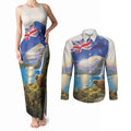 New Zealand Flag Couples Matching Tank Maxi Dress and Long Sleeve Button Shirt Scenic Nature