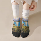 New Zealand Flag Crew Socks Scenic Nature