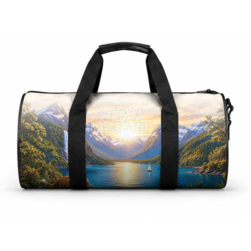 New Zealand Flag Duffle Bag Scenic Nature