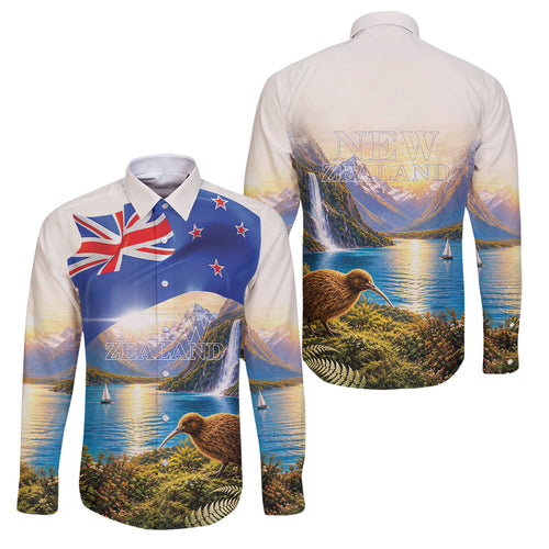 New Zealand Flag Family Matching Off Shoulder Short Dress and Hawaiian Shirt Scenic Nature
