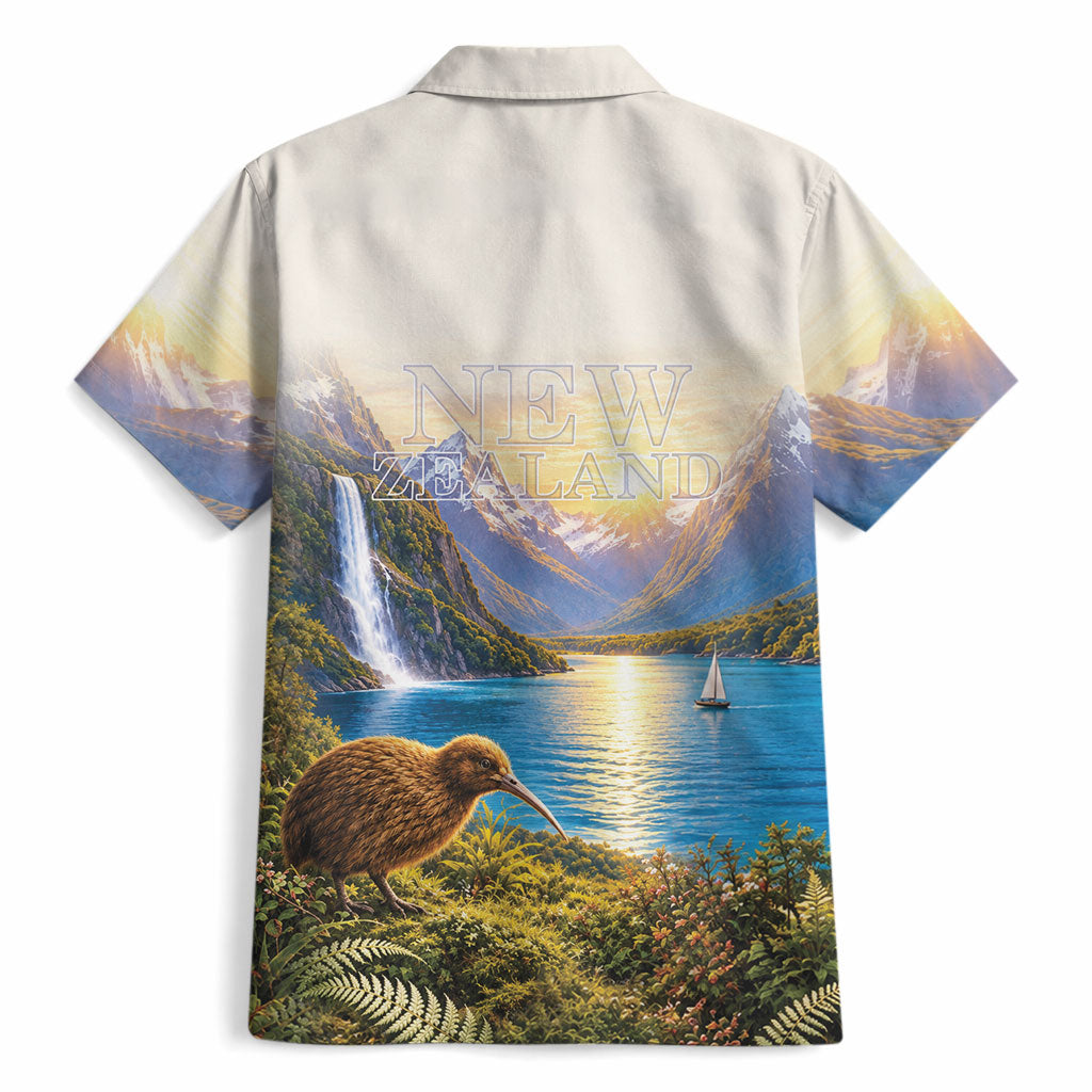 New Zealand Flag Hawaiian Shirt Scenic Nature
