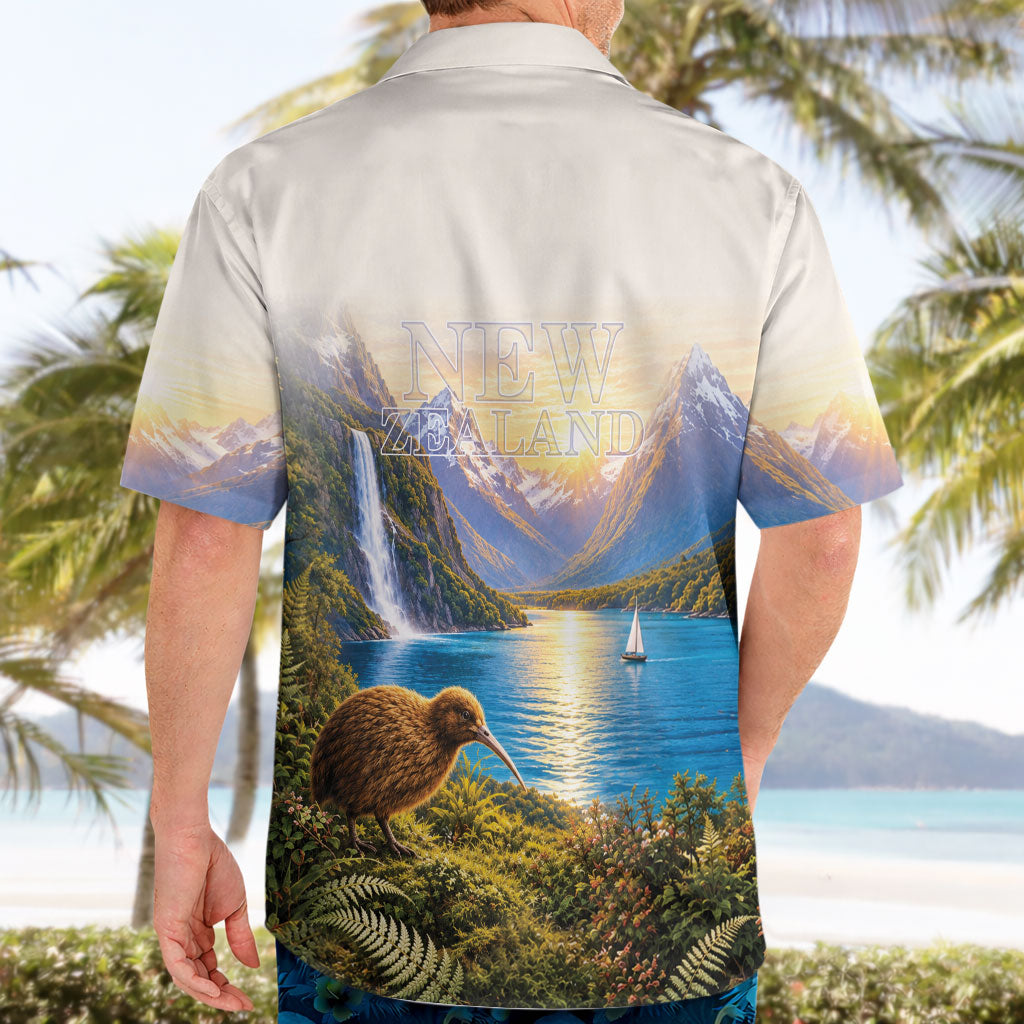 New Zealand Flag Hawaiian Shirt Scenic Nature