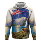 New Zealand Flag Hoodie Scenic Nature