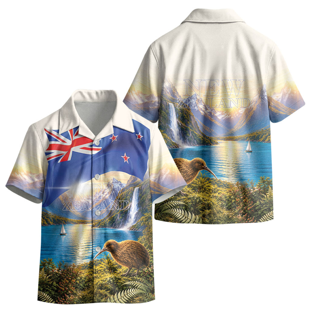 New Zealand Flag Kid Hawaiian Shirt Scenic Nature