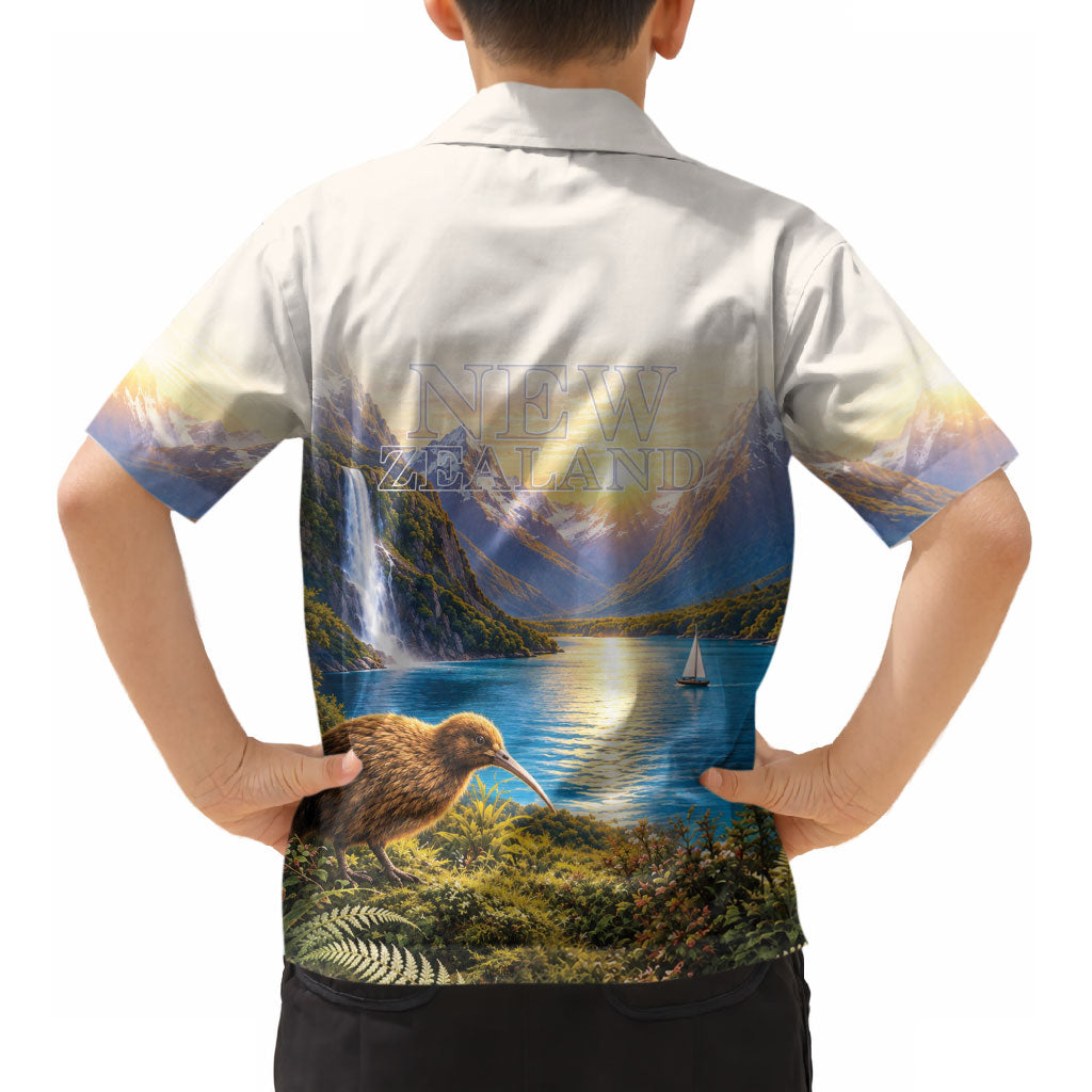 New Zealand Flag Kid Hawaiian Shirt Scenic Nature