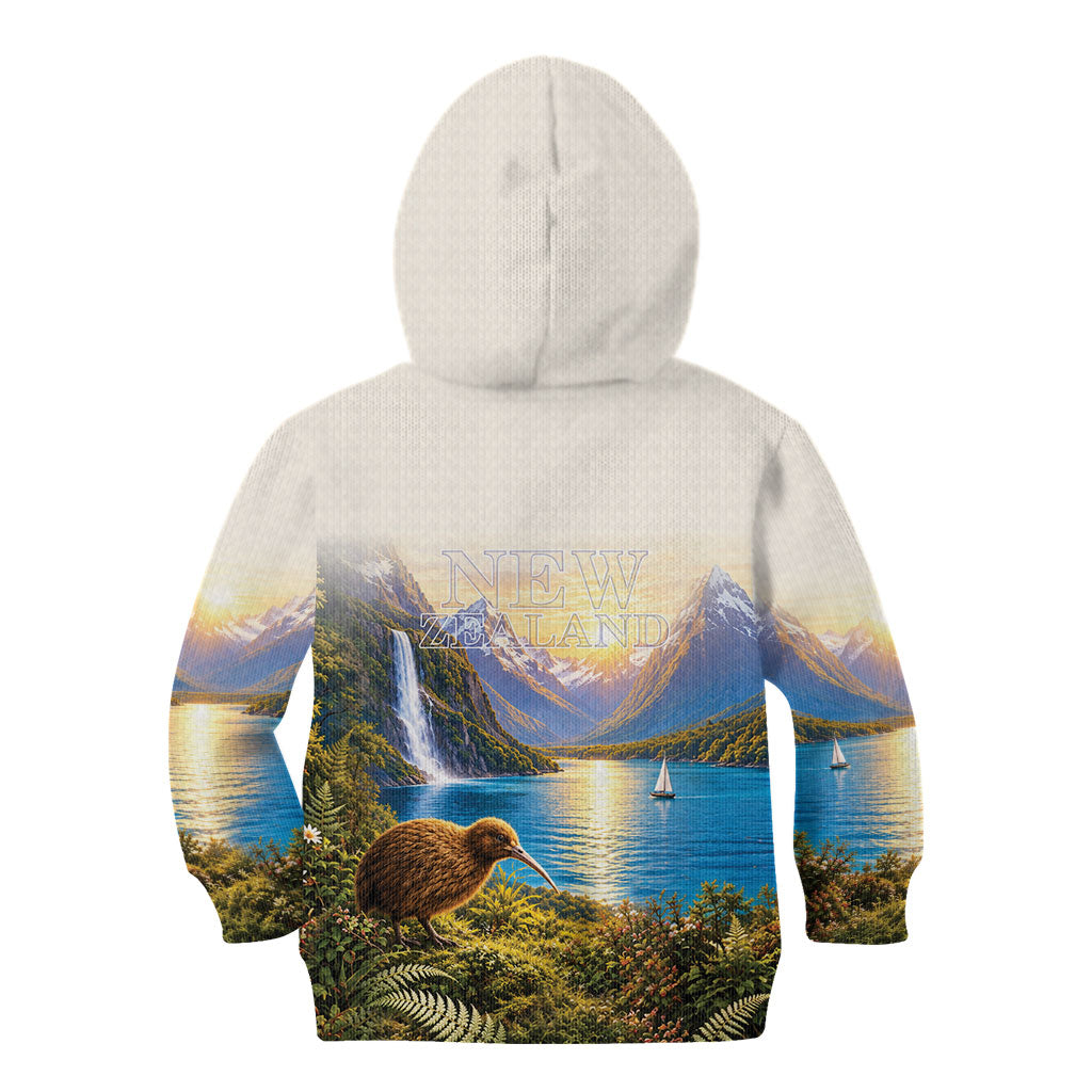 New Zealand Flag Kid Hoodie Scenic Nature