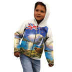 New Zealand Flag Kid Hoodie Scenic Nature