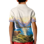New Zealand Flag Kid Polo Shirt Scenic Nature