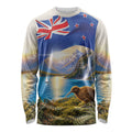 New Zealand Flag Long Sleeve Shirt Scenic Nature
