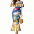 New Zealand Flag Mermaid Dress Scenic Nature