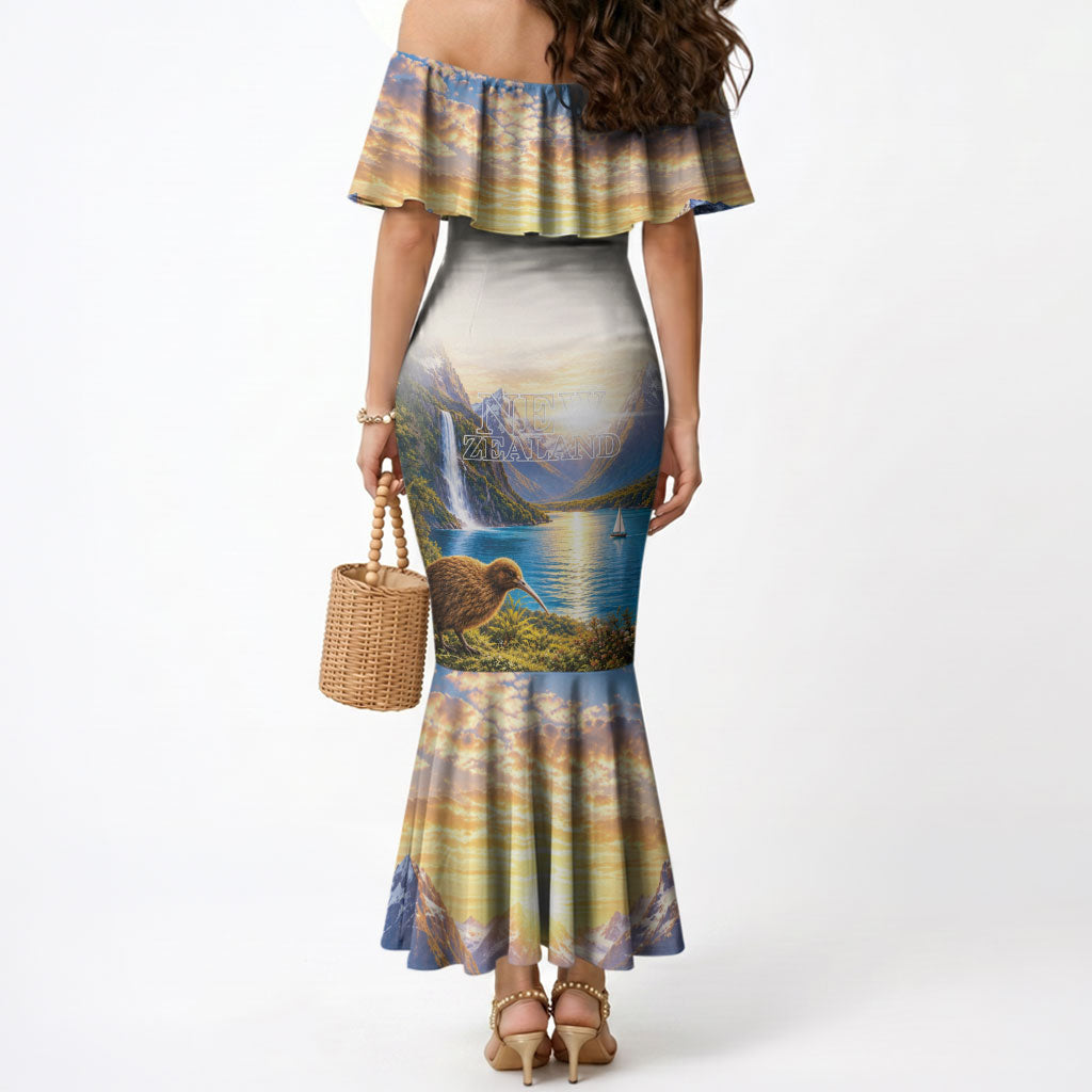 New Zealand Flag Mermaid Dress Scenic Nature