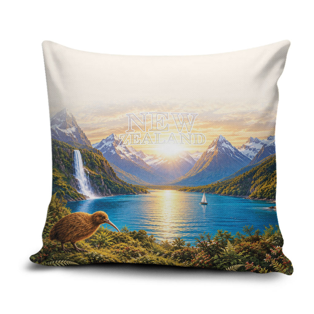 New Zealand Flag Pillow Cover Scenic Nature