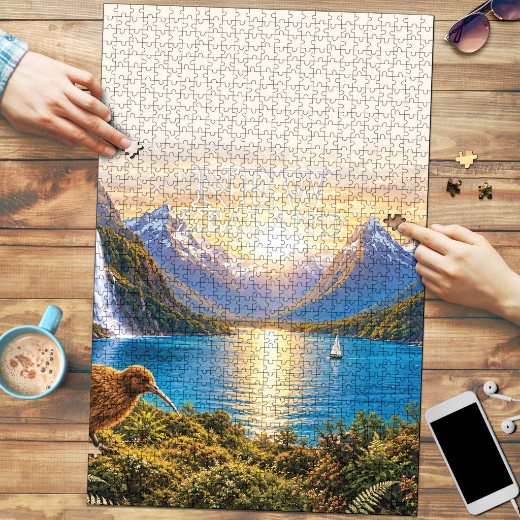 New Zealand Flag Puzzle Scenic Nature