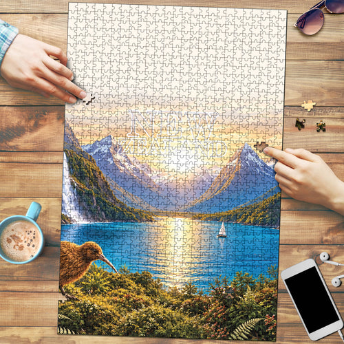 New Zealand Flag Puzzle Scenic Nature