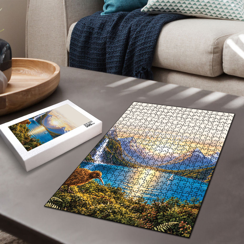 New Zealand Flag Puzzle Scenic Nature