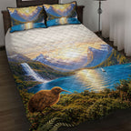 New Zealand Flag Quilt Bed Set Scenic Nature