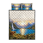 New Zealand Flag Quilt Bed Set Scenic Nature