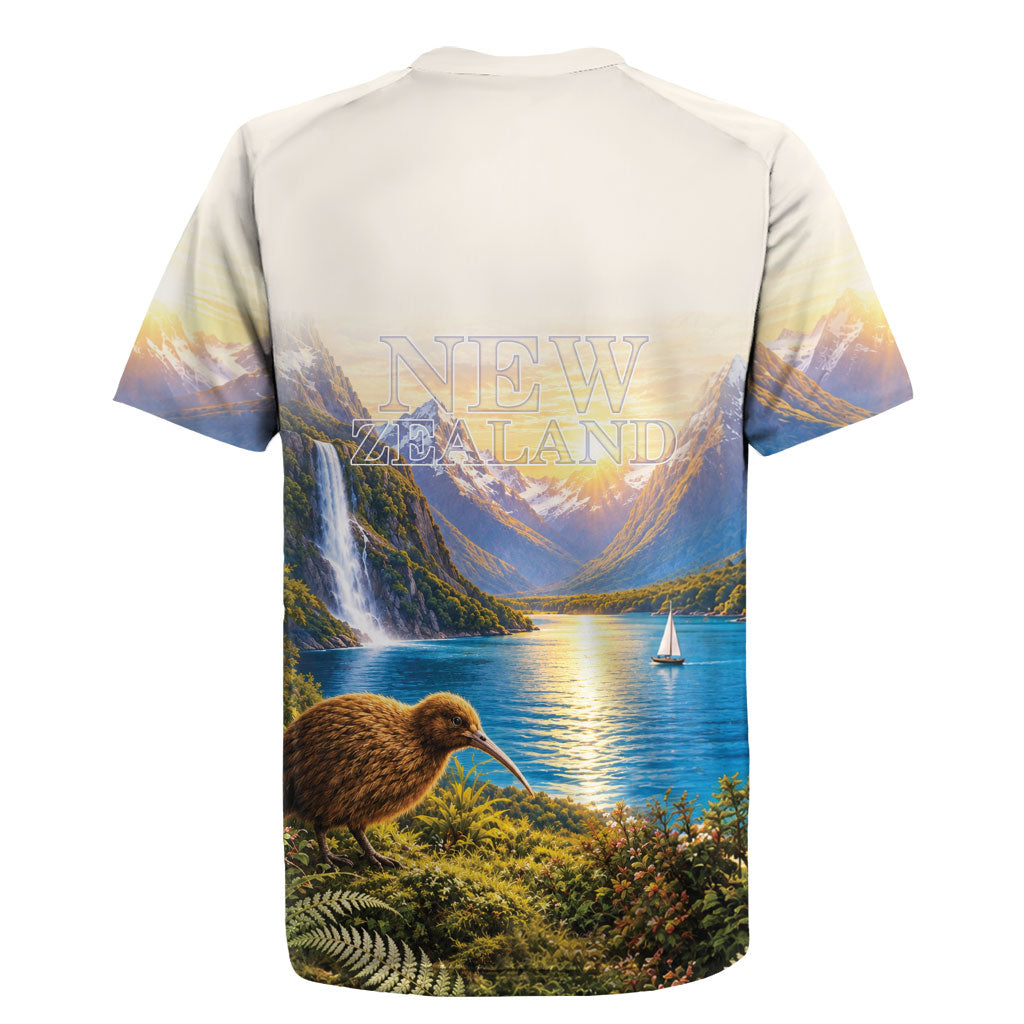 New Zealand Flag Rugby Jersey Scenic Nature