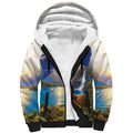New Zealand Flag Sherpa Hoodie Scenic Nature