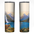 New Zealand Flag Skinny Tumbler Scenic Nature