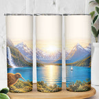 New Zealand Flag Skinny Tumbler Scenic Nature