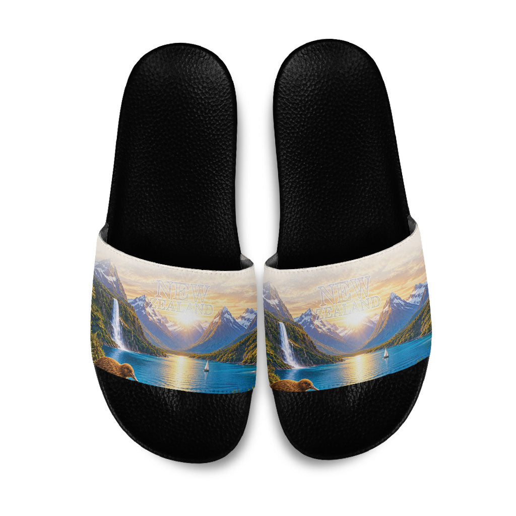 New Zealand Flag Slide Sandals Scenic Nature