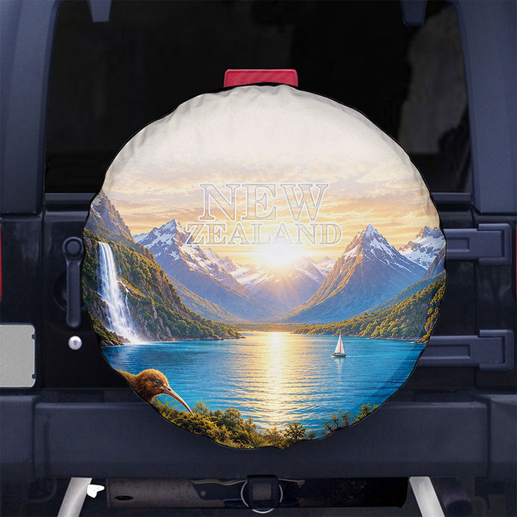 New Zealand Flag Spare Tire Cover Scenic Nature