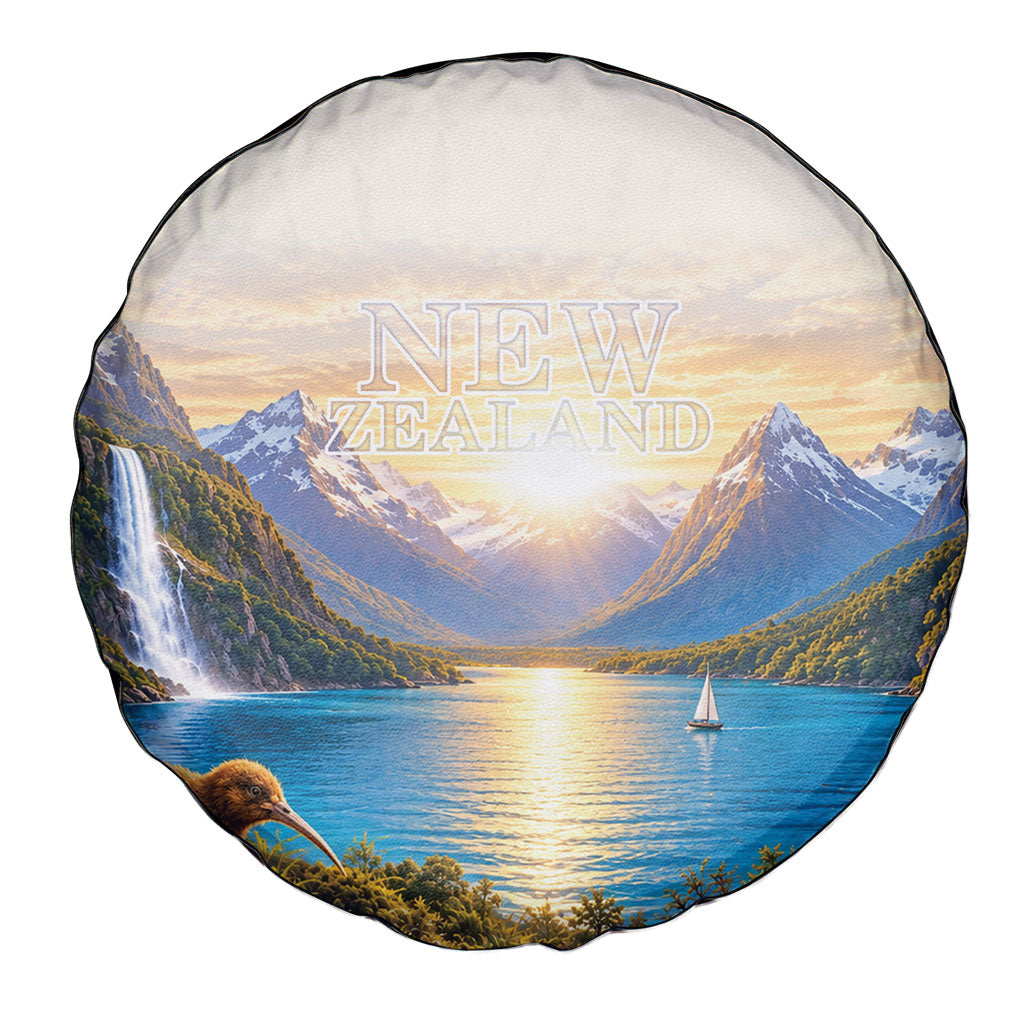 New Zealand Flag Spare Tire Cover Scenic Nature