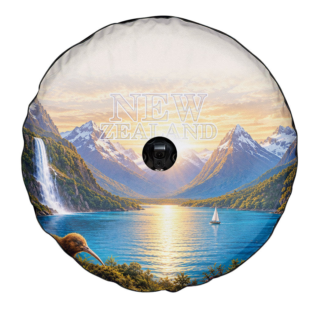 New Zealand Flag Spare Tire Cover Scenic Nature
