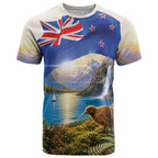New Zealand Flag T Shirt Scenic Nature