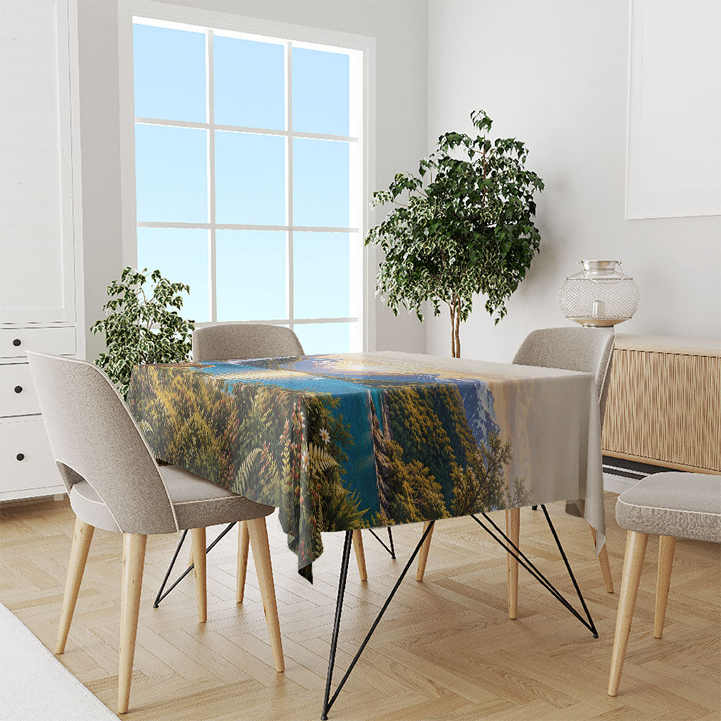 New Zealand Flag Tablecloth Scenic Nature