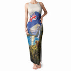 New Zealand Flag Tank Maxi Dress Scenic Nature