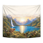 New Zealand Flag Tapestry Scenic Nature