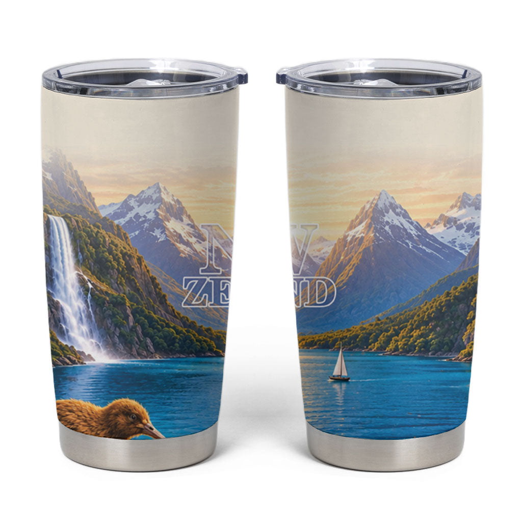 New Zealand Flag Tumbler Cup Scenic Nature