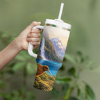 New Zealand Flag Tumbler With Handle Scenic Nature