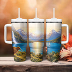 New Zealand Flag Tumbler With Handle Scenic Nature