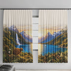 New Zealand Flag Window Curtain Scenic Nature