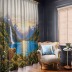 New Zealand Flag Window Curtain Scenic Nature