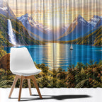 New Zealand Flag Window Curtain Scenic Nature